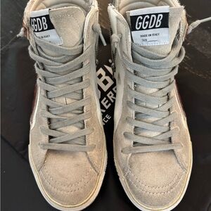 GGDB High-Top Sneakers in Gray and White